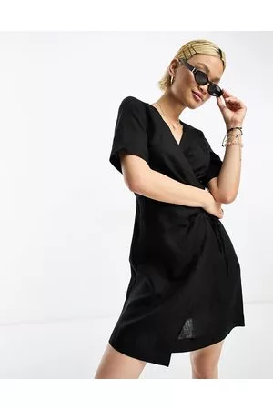 & OTHER STORIES Mujer Casuales - Linen wrap mini dress in