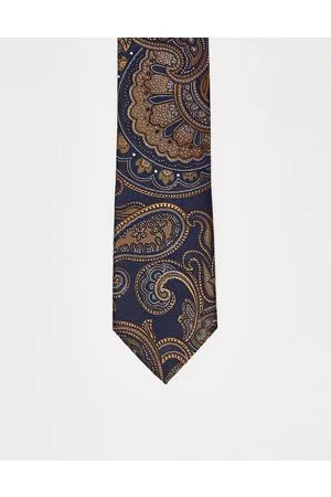 Harry Brown Hombre Corbatas - Paisley tie in and orange