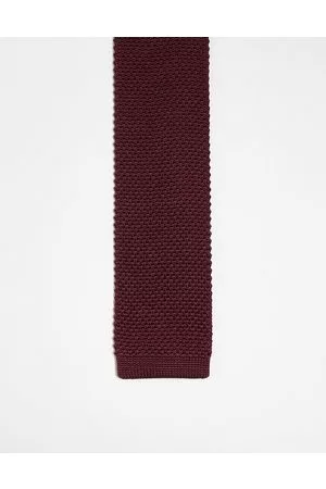 French Connection Hombre Corbatas - Knitted tie in burgundy
