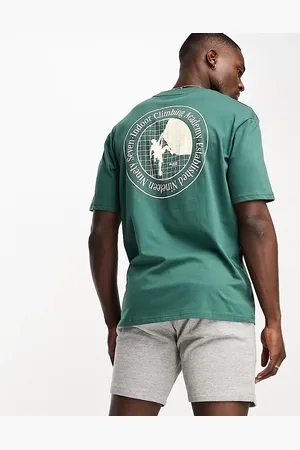 SELECTED Cotton mix oversized T-shirt with outdoor back print in