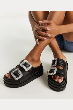Public Desire Lozzy embellished flatforms in pu