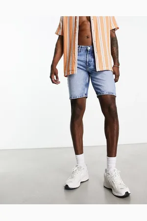 Only & Sons Loose fit denim shorts in light wash