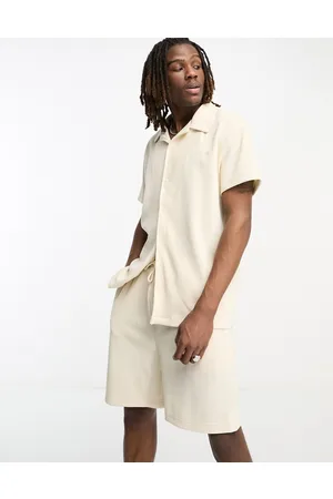 Sixth June Plisse shorts in beige