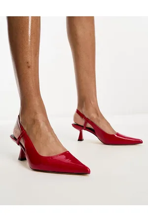 Glamorous Slingback mid stiletto heels in patent