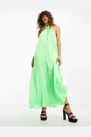 ONLY Halterneck maxi dress in bright