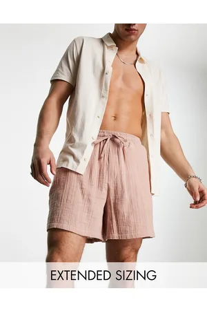 ASOS Wide textured shorts in shorter length in