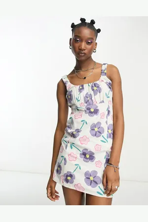 Daisy Street Linen mini dress in vintage floral