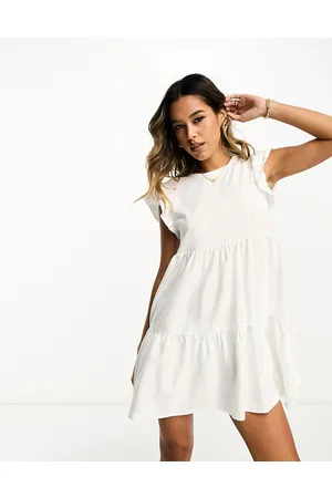 River Island Tiered smock mini dress in