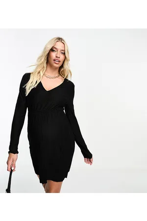 VERO MODA Plisse long sleeve mini dress in