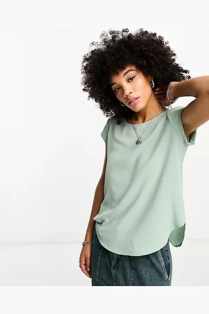 ONLY Zip back blouse in sage