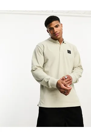 Marshall Artist Siren long sleeve polo in beige
