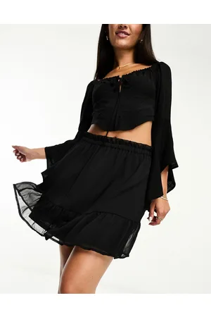 JDY Tiered mini skirt in