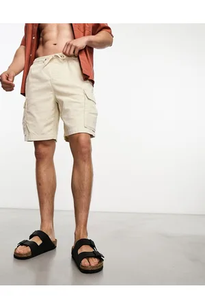 PACSUN Slater cord cargo shorts in cream