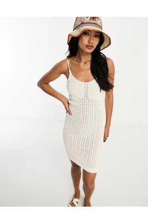 River Island Crochet mini dress in cream