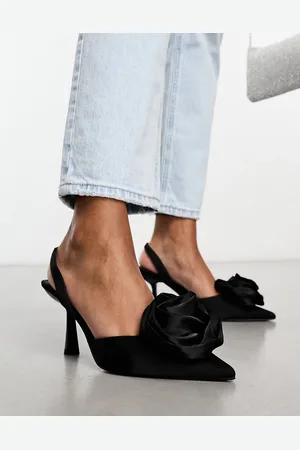 ASOS Sia corsage slingback mid heeled shoes in