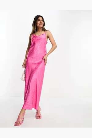 Y.A.S Y.A.S Bridesmaid jacquard satin cami midi dress in