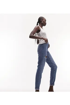 Topshop Mom jeans with brixton rip in mid