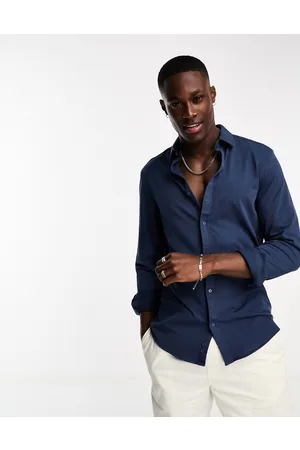 Harry Brown Pique slim fit cotton shirt in