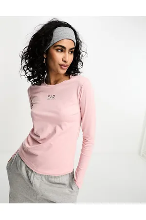 EA7 Logo long sleeve T-shirt in light