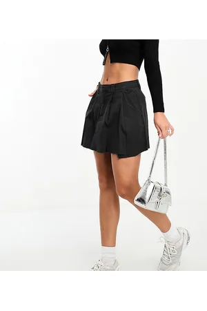 ASOS ASOS DESIGN Tall pleated mini skirt in washed