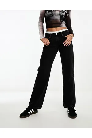 Weekday Arrow low waist regular fit straight leg jeans in tuned