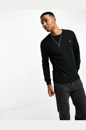 Ralph Lauren Multi icon logo pima cotton long sleeve t-shirt in