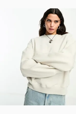 Weekday Essence standard fit sweatshirt in beige
