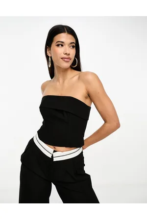 4th & Reckless Bandeau button back corset top in