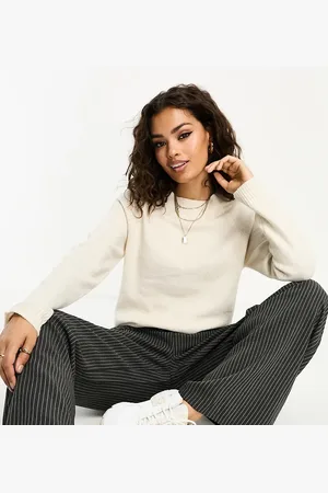 VERO MODA Round neck sweater in cream