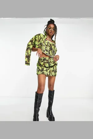 COLLUSION Twill mini skirt in floral camo print - part of a set