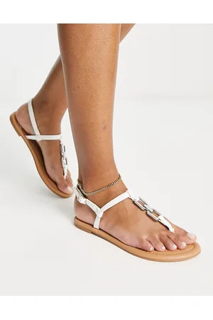 ASOS Fortune hardware flat sandals in