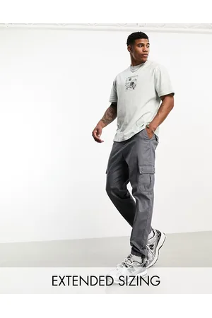 ASOS Tapered cargo pants in dark