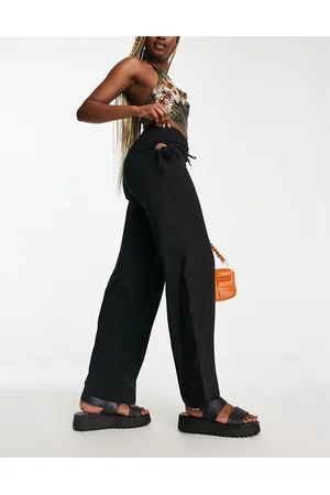 ONLY Neon & Nylon low waisted pants with cut out detail in