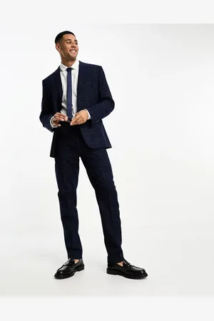ASOS Slim suit pants in crosshatch in