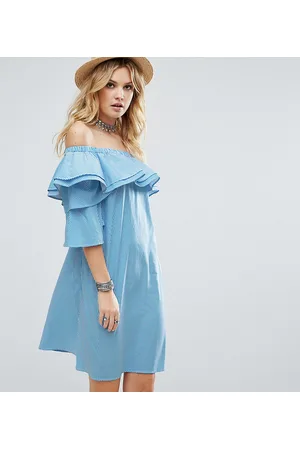 White Cove Off Shoulder Boned Mini Dress Volumnious Ruffle Sleeve Detail