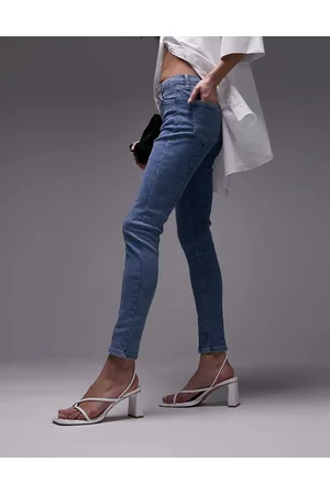Topshop Paneled jamie jeans in mid