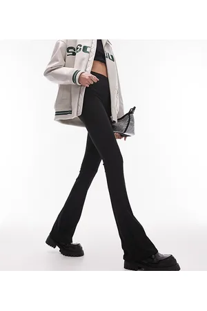 Topshop Skinny ribbed flared pants in
