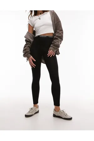 Topshop Branded elasticized leggings in