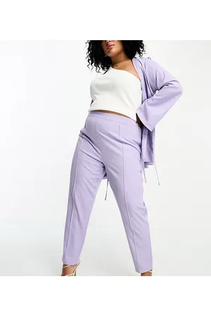 In The Style Wrap tailored pants in lilac - part of a set