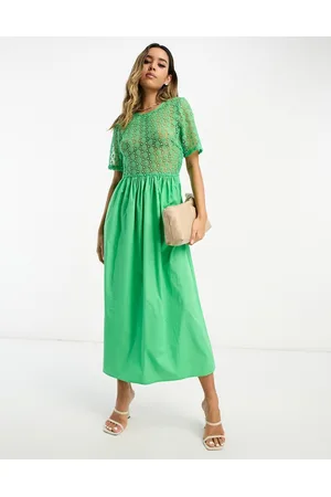 Never Fully Dressed Broderie cotton poplin midaxi dress in
