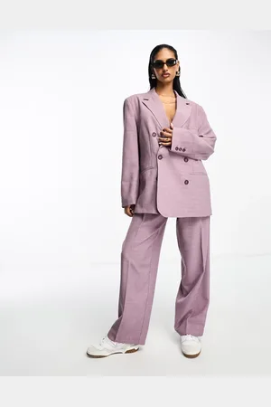 ASOS Pleat front wide leg pants in