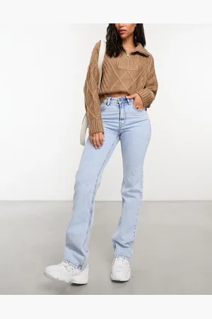 Stradivarius Straight leg jeans in light wash