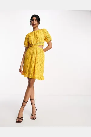 Y.A.S Y.A.S eyelet mini dress with cut out sides in