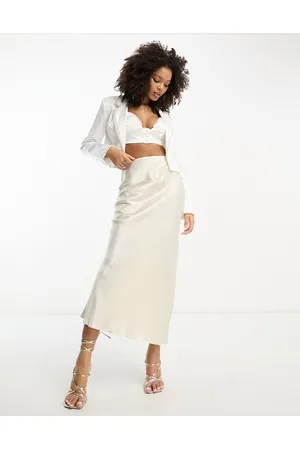 Extro & Vert Bridal cropped blazer with pearl trim - part of a set