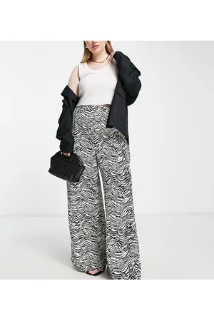 In The Style X Yasmin Devonport exclusive wide leg pants in zebra print