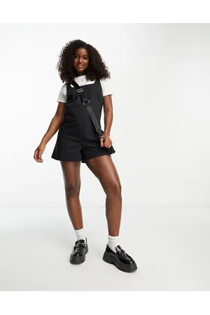 ASOS Twill square pinny romper in