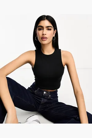 ASOS High neck super crop tank in
