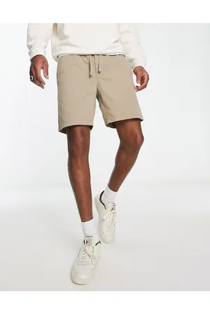 Only & Sons Pull on twill shorts in beige