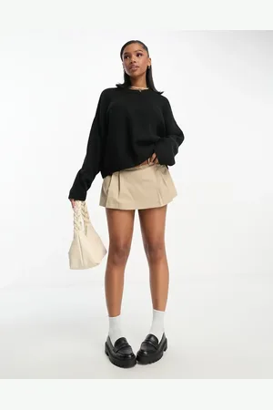 Monki Round neck relaxed knit sweater in