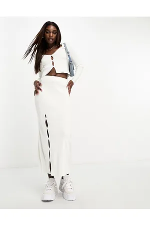 ASOS Knit midi skirt with button front in - part of a set